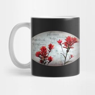 paintbrush wildflowers, Johnston's Ridge 3, oval Mug